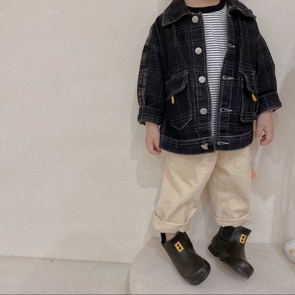 Toddler Boy Plaid Denim Jacket - Picture 5 of 8